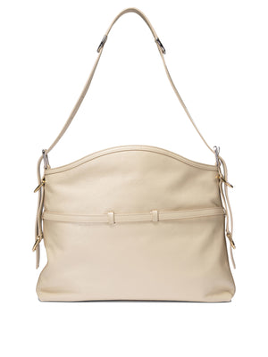 GIVENCHY Elegant Medium Voyou Tan Leather Shoulder Bag with Versatile Strap, 40x27x6.5 cm
