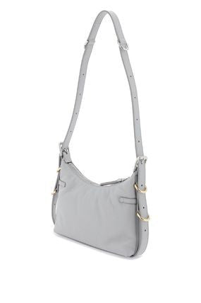 GIVENCHY Chic Mini Light Grey Leather Handbag with Adjustable Handle and Decorative Buckles