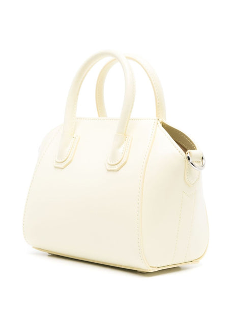 GIVENCHY PASTEL YELLOW Smooth Leather Handbag with Signature 4G Motif for Women