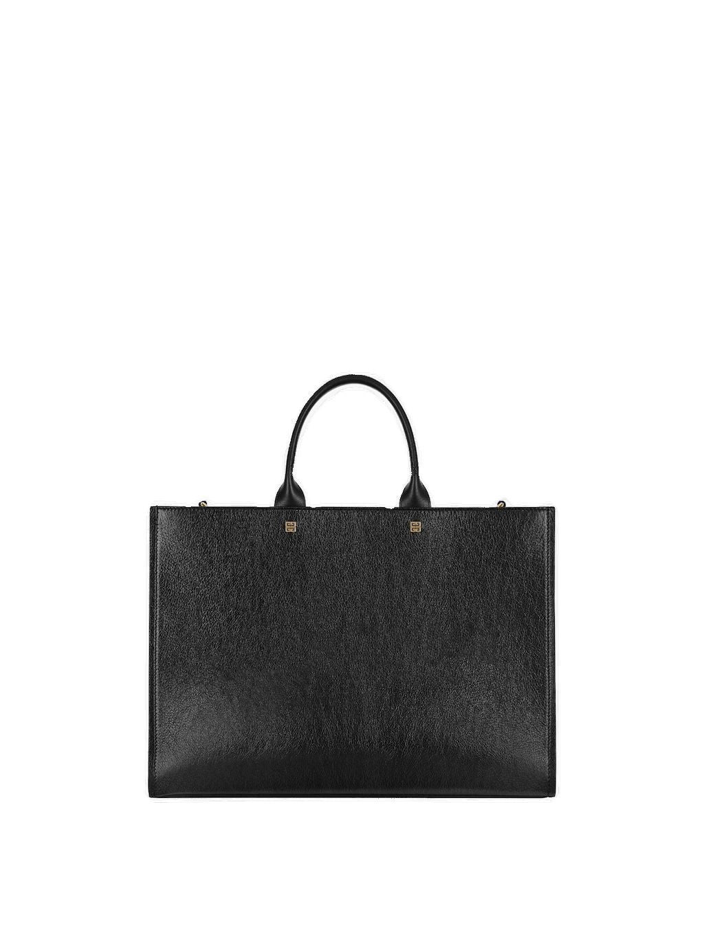 GIVENCHY Black Leather Tote Handbag for Women - Designer Top-Handle Bag