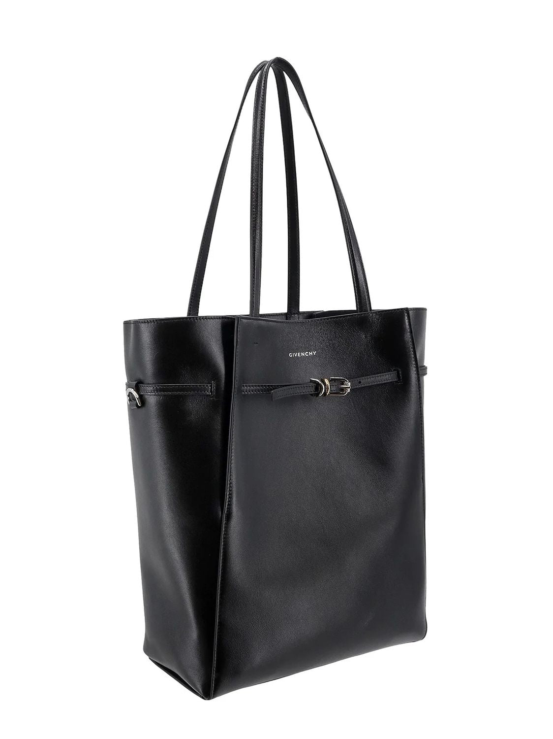 GIVENCHY Chic Black Leather Medium Tote Handbag for Women, Spring/Summer 2024