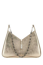 GIVENCHY Small Gold Cut-Out Zippered Calfskin Handbag for Women