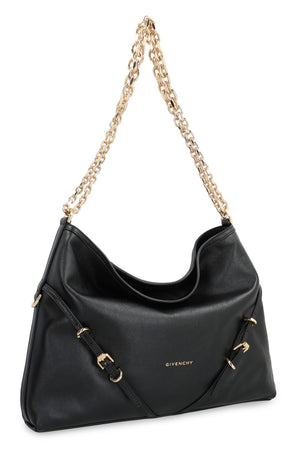 GIVENCHY Medium Voyou Chain Handbag in Black Calf Leather