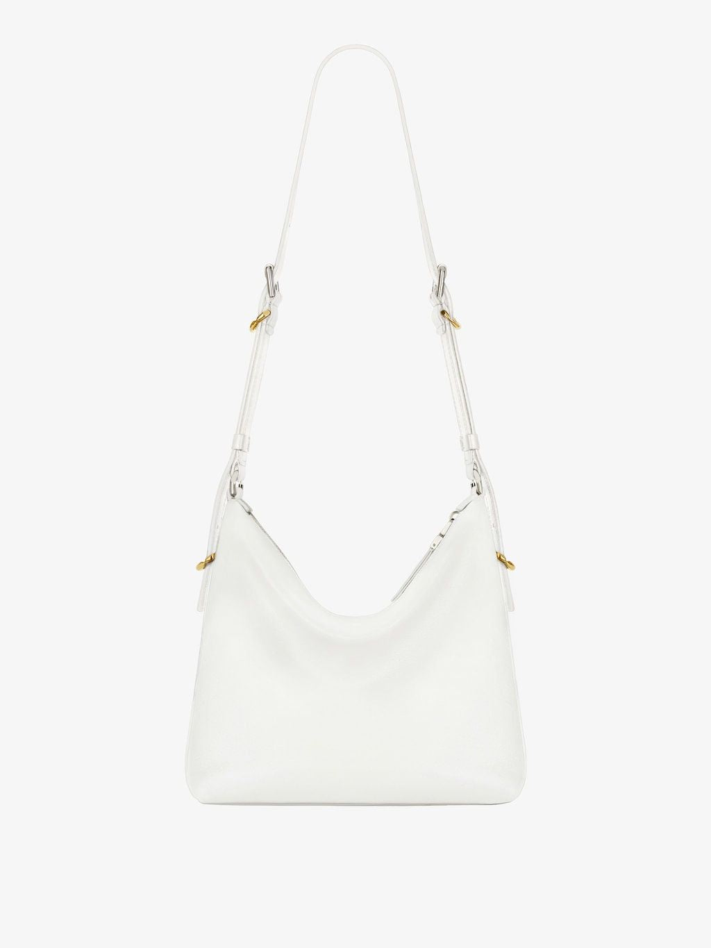 GIVENCHY Mini Voyou Ivory White Calf Leather Crossbody Handbag