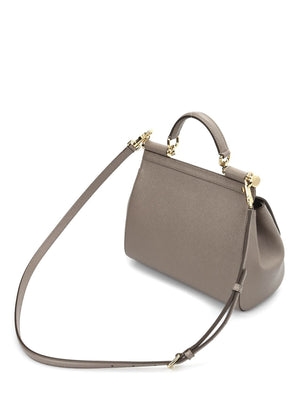 DOLCE & GABBANA Mini Grained Leather Crossbody Handbag