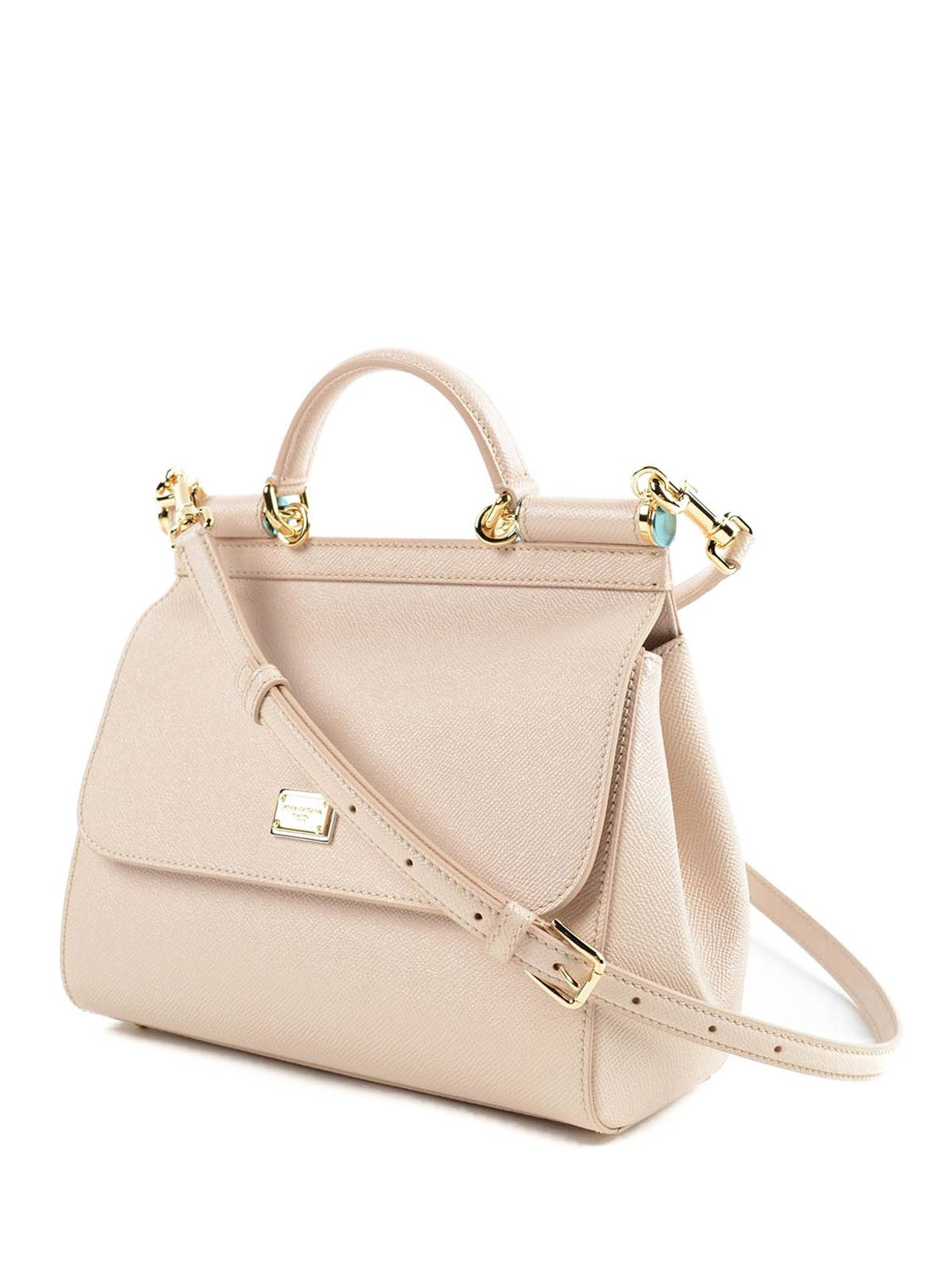 DOLCE & GABBANA Mini Grained Leather Crossbody Handbag