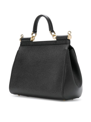 DOLCE & GABBANA Mini Grained Leather Crossbody Handbag