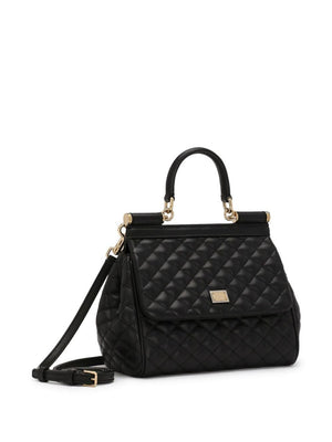 DOLCE & GABBANA Medium Quilted Leather Handbag