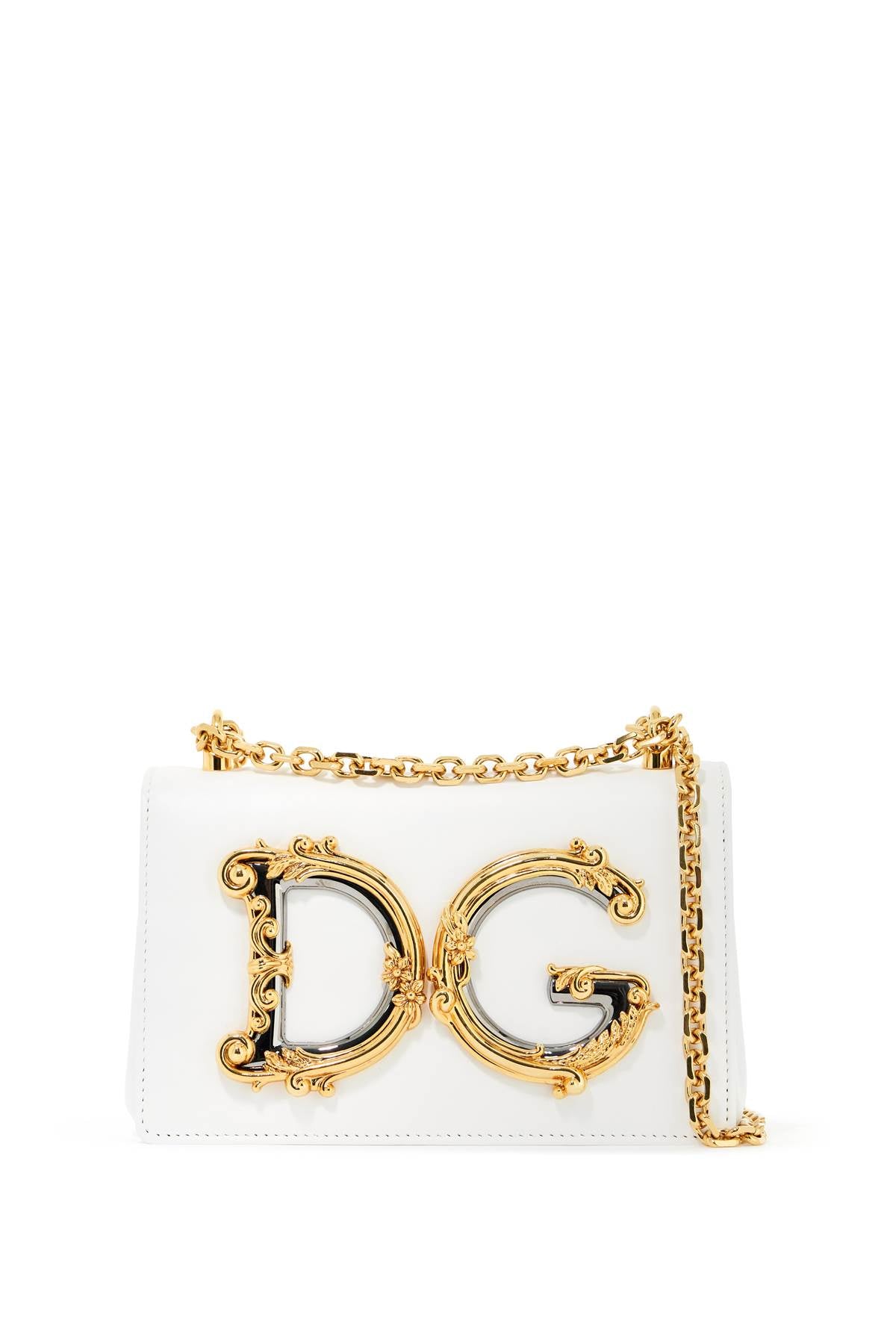 DOLCE & GABBANA Luxury Leather Mini Shoulder Bag with Baroque Emblem