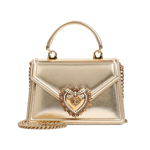 DOLCE & GABBANA Dazzle in Our Metallic Leather Top-Handle Handbag for Women