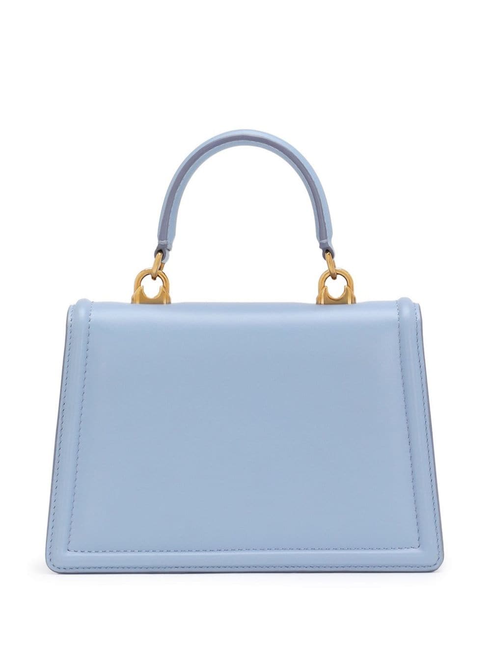 DOLCE & GABBANA Devotion Mini Leather Handbag in Baby Blue