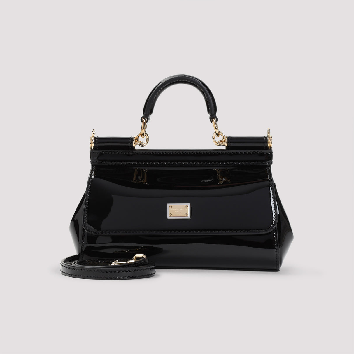 DOLCE & GABBANA Elegant Mini Handbag - Sophisticated Leather Tote (7.5" x 5.1" x 2.4")