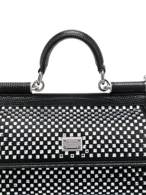 DOLCE & GABBANA Mini Crystal-Embellished Foldover Handbag