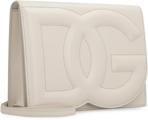 DOLCE & GABBANA Ivory DG Logo Leather Crossbody Handbag - Women's Fashion Accessory