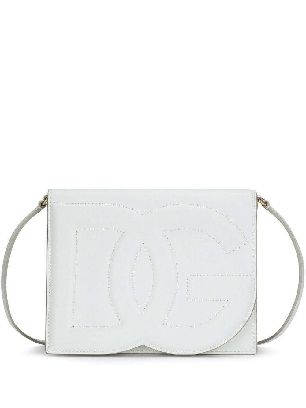 DOLCE & GABBANA Leather Logo Shoulder Handbag