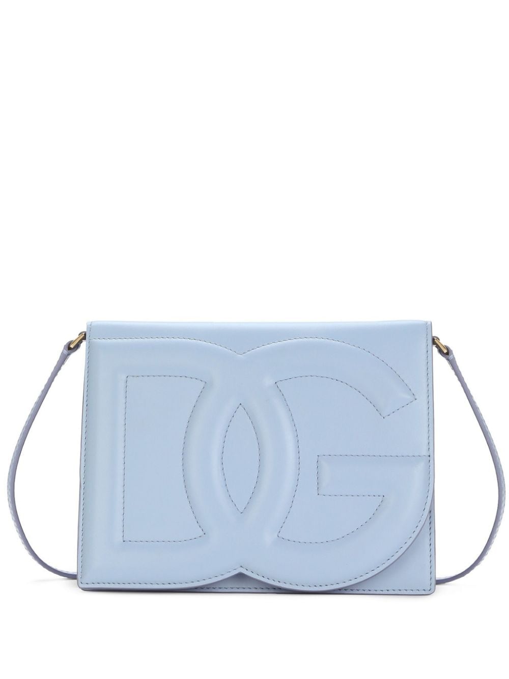 DOLCE & GABBANA Mini Leather Crossbody Handbag with Embossed Logo