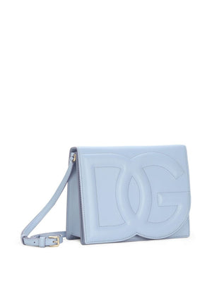 DOLCE & GABBANA Mini Leather Crossbody Handbag with Embossed Logo