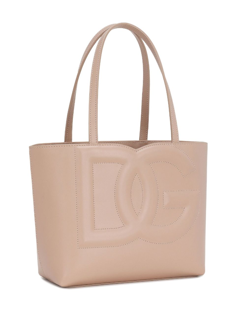 DOLCE & GABBANA Blush Pink Quilted Leather Tote Handbag for Women