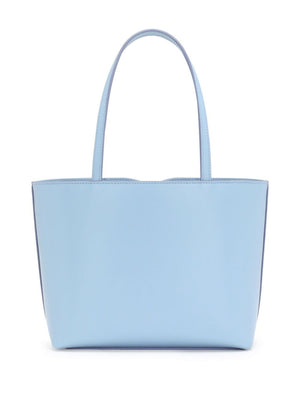 DOLCE & GABBANA Chic Baby Blue Mini Leather Tote