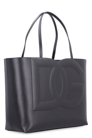 Túi xách đeo vai da dập logo màu đen dành cho phụ nữ
