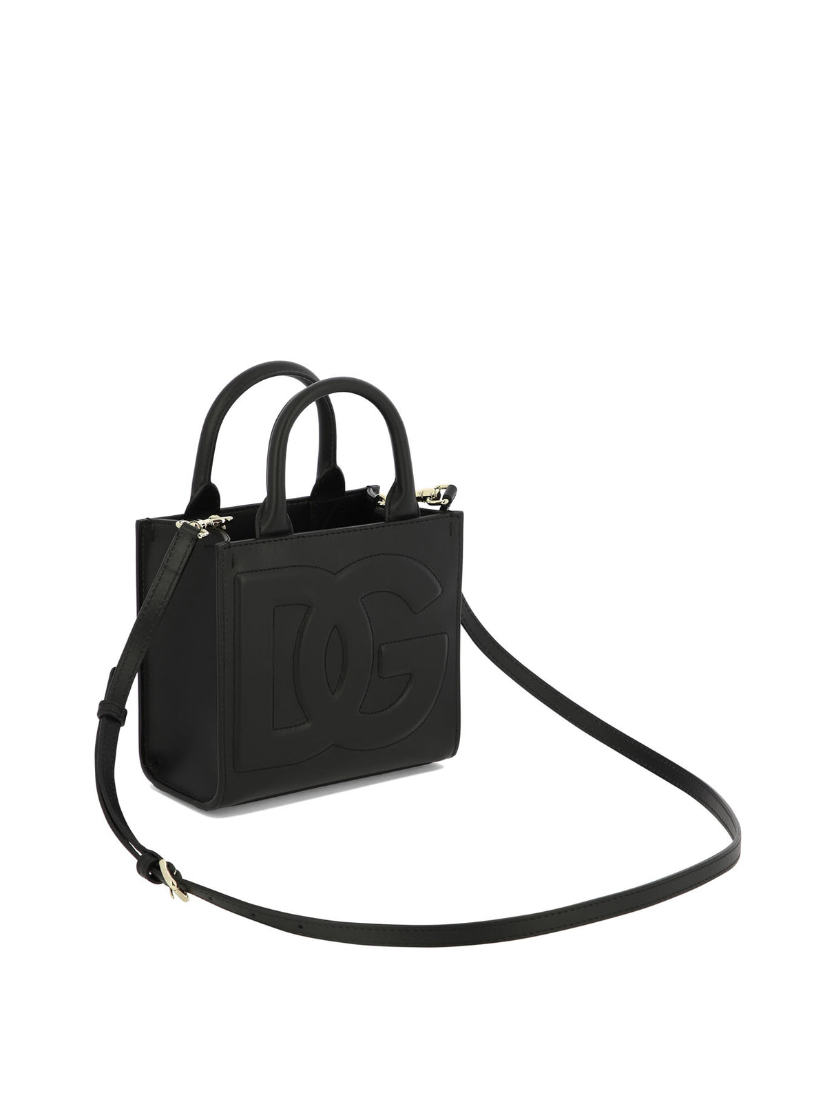 DOLCE & GABBANA Black Leather Tote Handbag for Women - SS24 Collection