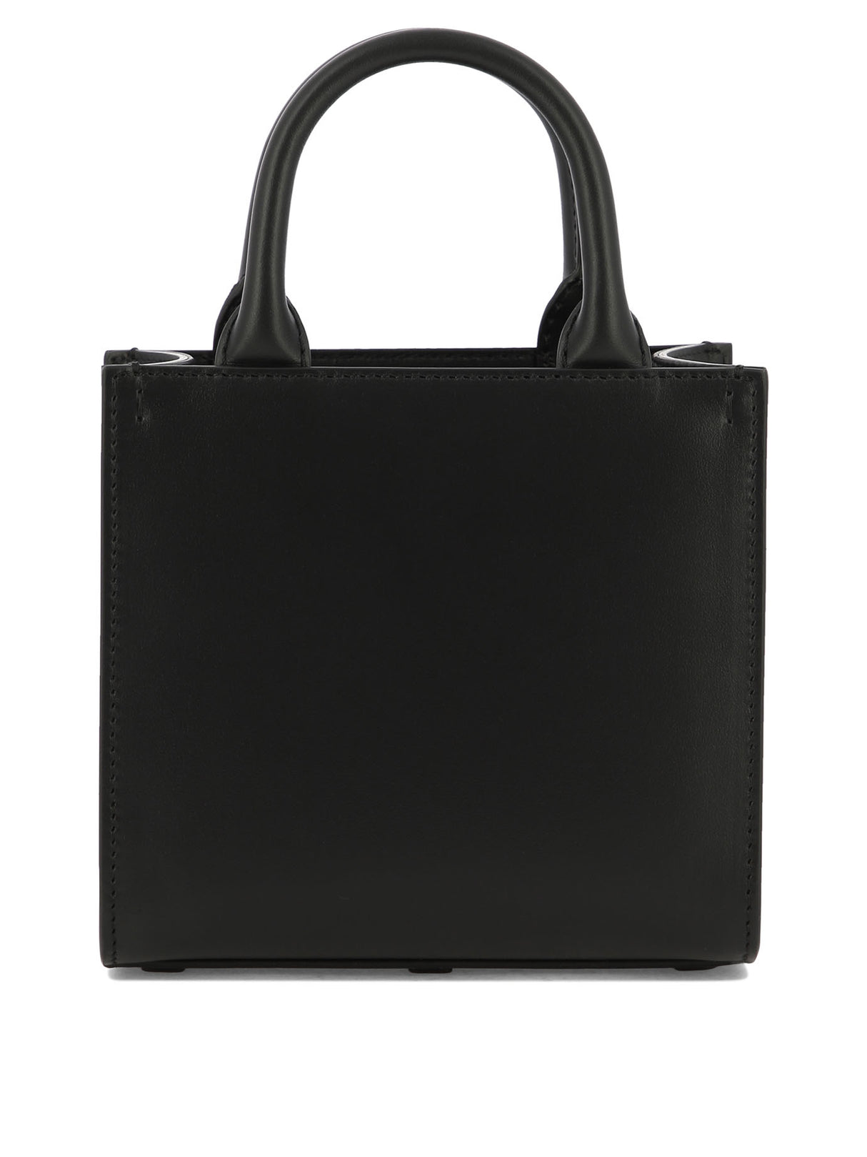 DOLCE & GABBANA Black Leather Tote Handbag for Women - SS24 Collection