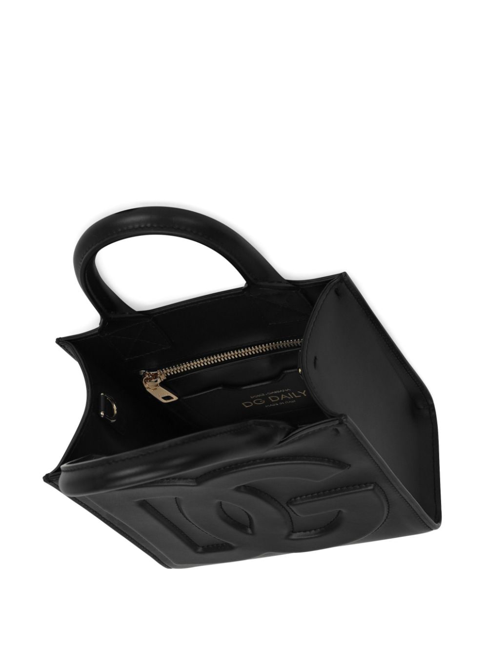 DOLCE & GABBANA Black Leather Tote Handbag for Women - SS24 Collection