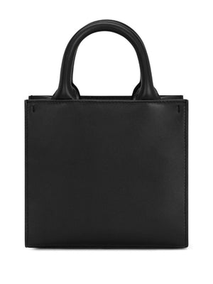 DOLCE & GABBANA Black Leather Tote Handbag for Women - SS24 Collection