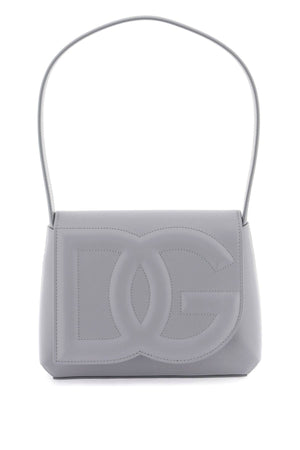DOLCE & GABBANA Grey Calfskin Shoulder Bag for Women - FW2023 Collection