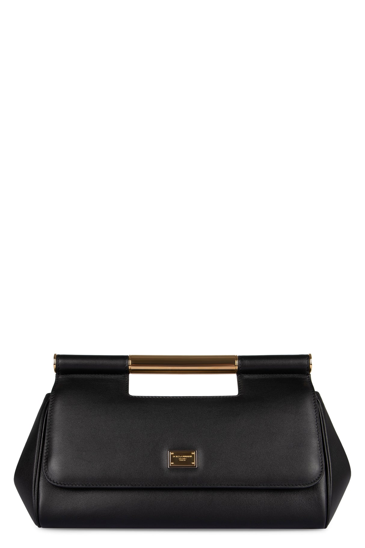 DOLCE & GABBANA Sicily Leather Handbag - Black, SS24