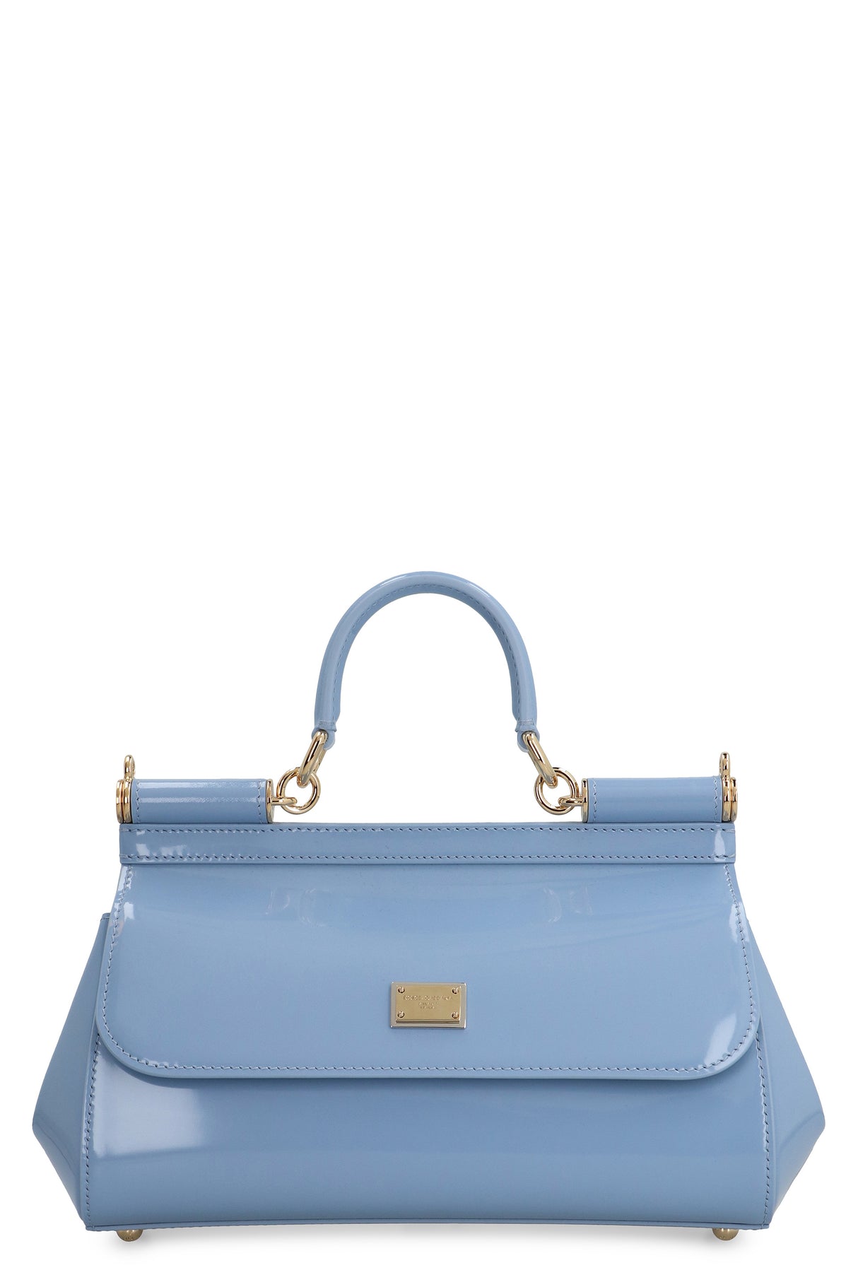 DOLCE & GABBANA Sicily Mini Patent Leather Handbag