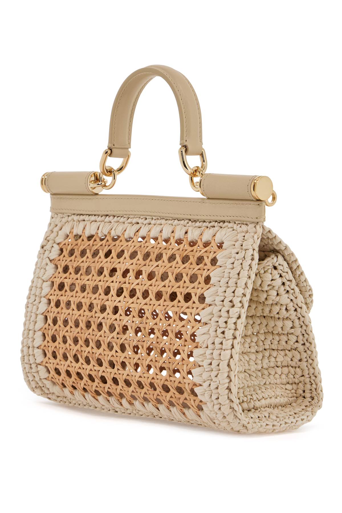 DOLCE & GABBANA Extended Sicily Straw Handbag