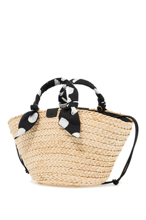 Túi Tote Dệt Raffia Có Chi Tiết Da