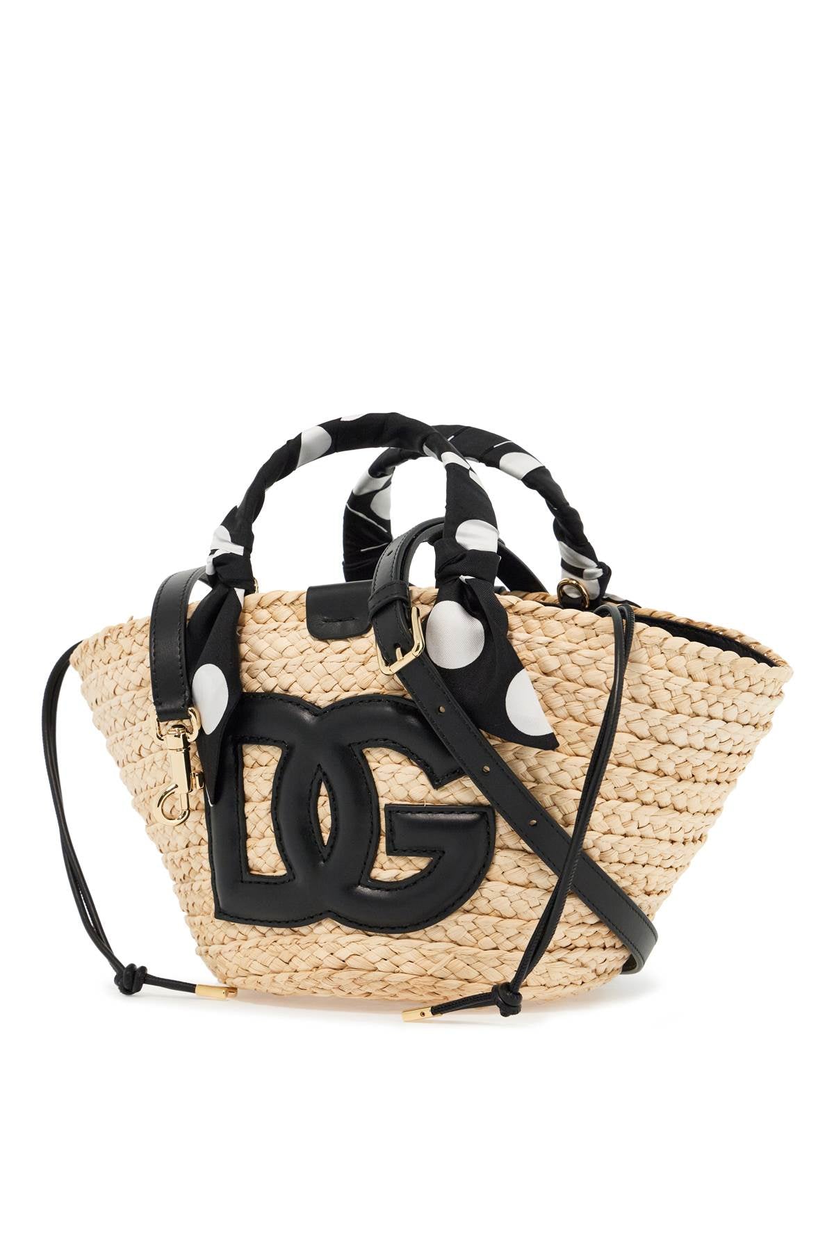 Túi Tote Dệt Raffia Có Chi Tiết Da