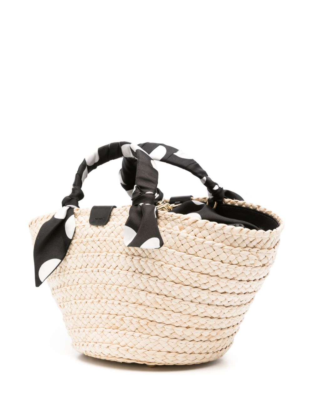 DOLCE & GABBANA Interwoven Straw Bucket Handbag with Wrapped Handles