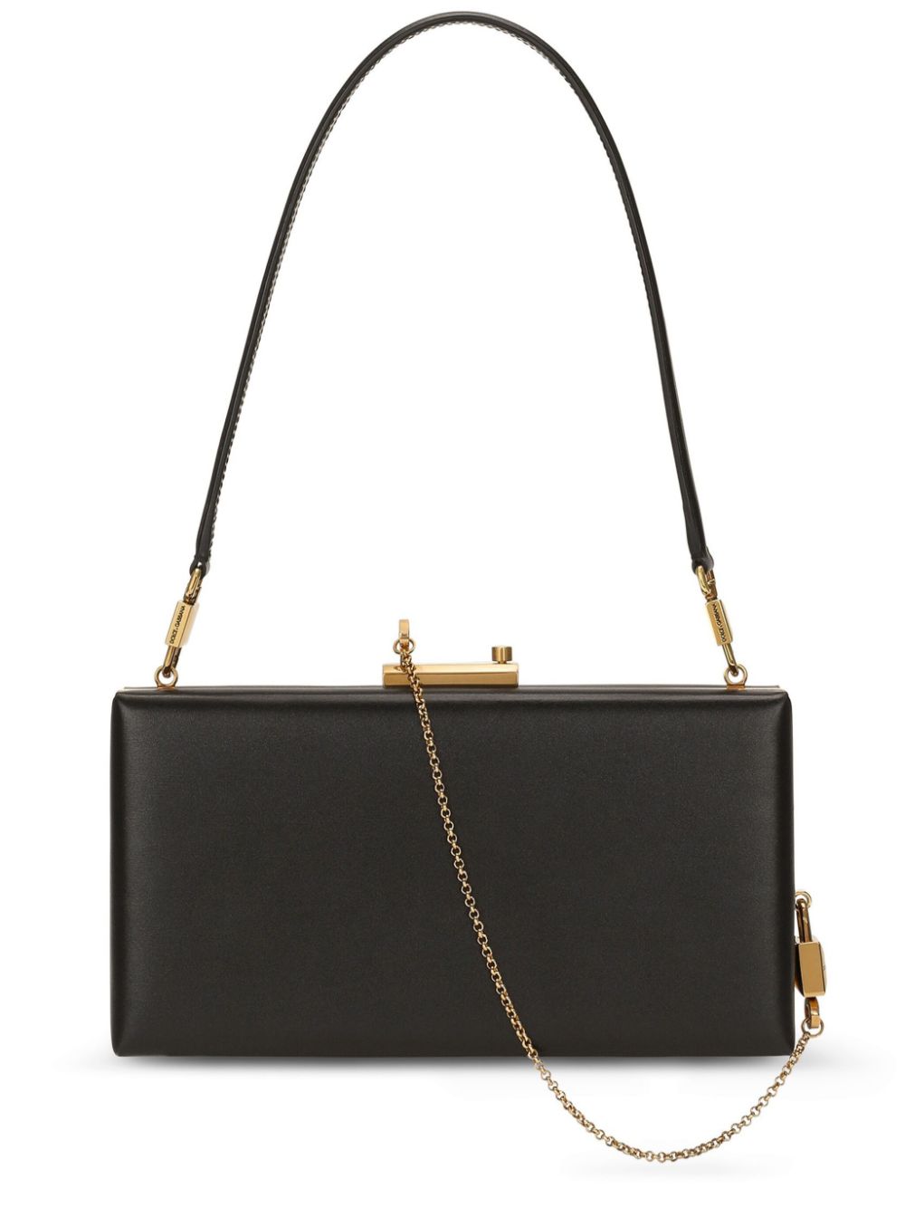 DOLCE & GABBANA Smooth Grain Mini Handbag with Detachable Strap