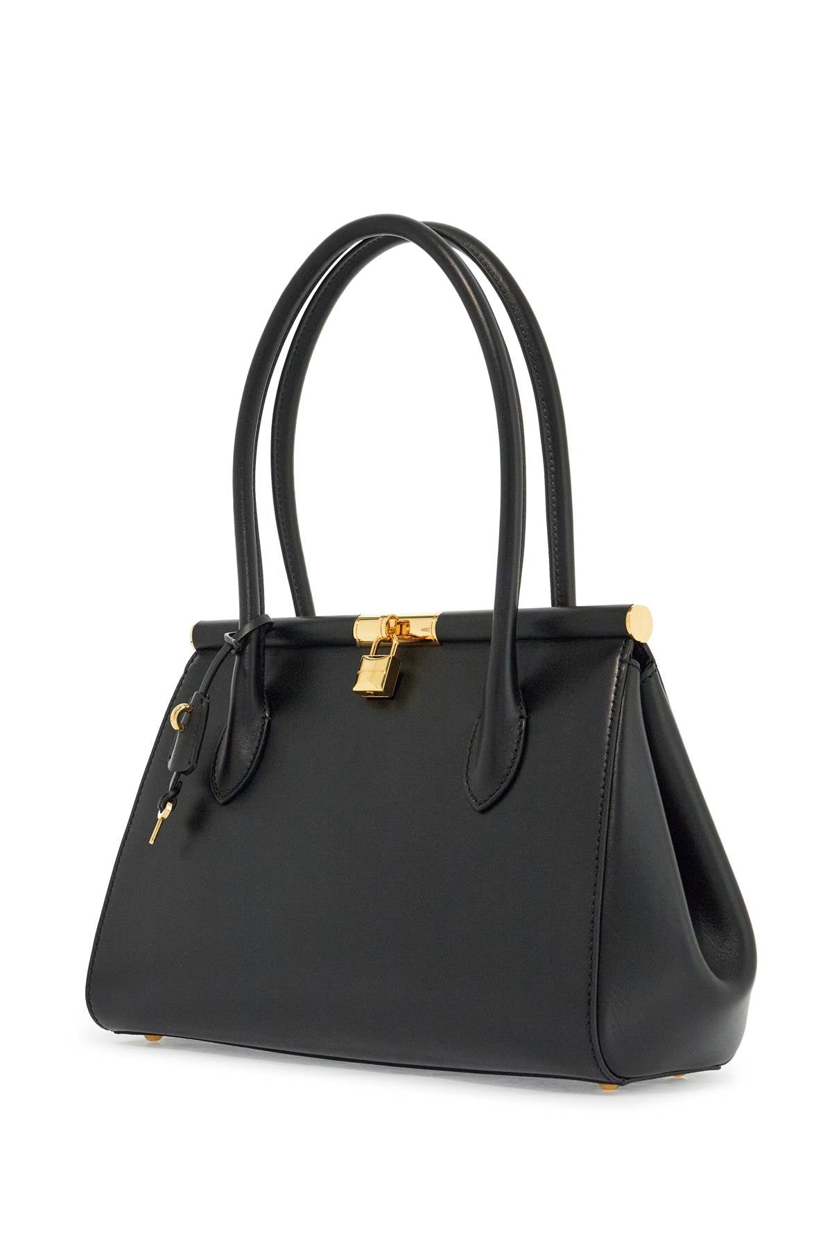 DOLCE & GABBANA Calfskin Handbag with Snap Closure