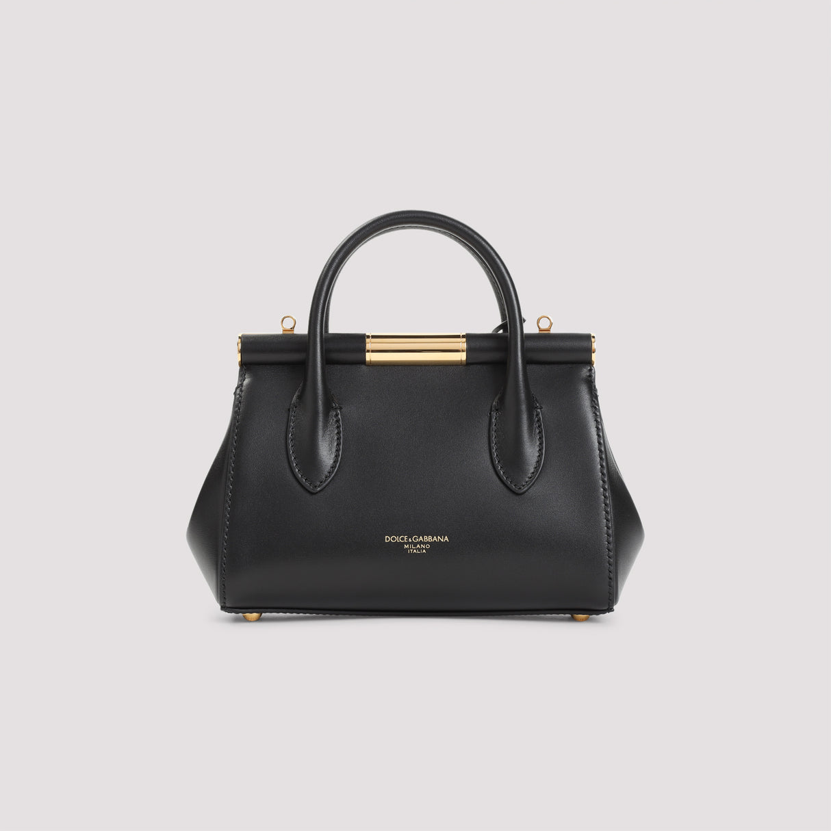 DOLCE & GABBANA Mini Leather Handbag - 100% Calf Leather (W:20CM, H:13CM, D:7CM)