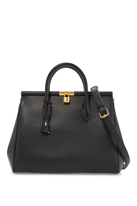 DOLCE & GABBANA Structured Top Handle Handbag with Classic Shoulder Strap