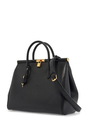 DOLCE & GABBANA Structured Top Handle Handbag with Classic Shoulder Strap