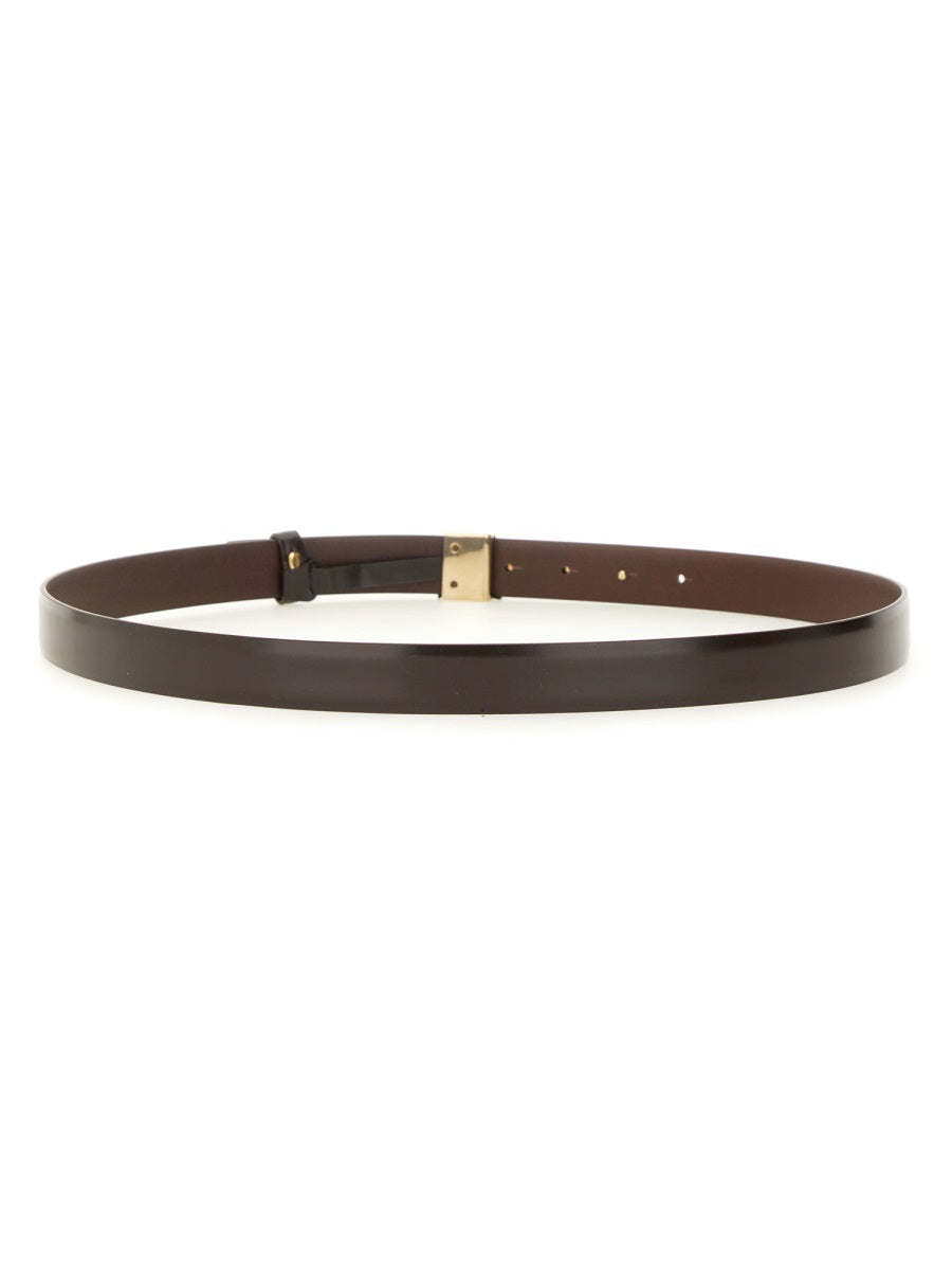 DOLCE & GABBANA Classic Leather Logo Belt for Men