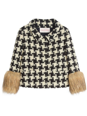 VALENTINO Elegant Wool Tweed Jacket for Women