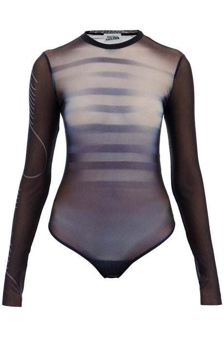 JEAN PAUL GAULTIER Mesh Body Suit for Women - Slim Fit, Long Sleeves