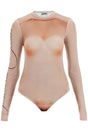 JEAN PAUL GAULTIER Printed Mesh Body Suit - Long Sleeves