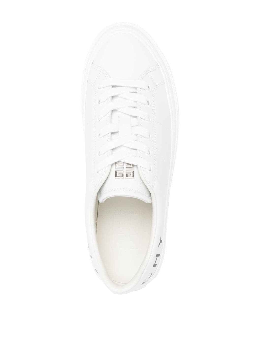 GIVENCHY Chalk White Low-Top Leather Sneakers for Women