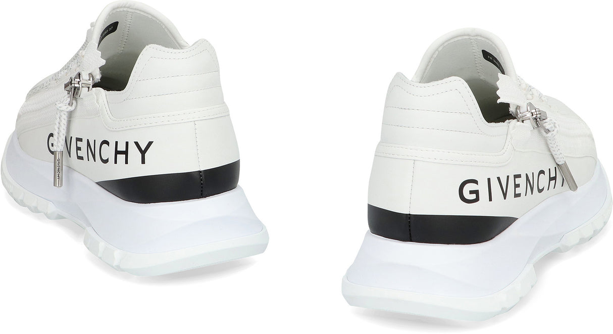 GIVENCHY Signature Leather Zip Sneakers for Women