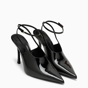 GIVENCHY Women's Black Patent Leather Slingback Pumps for FW23 Season
