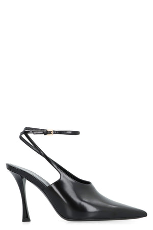 GIVENCHY Black Pointy-Toe Slingback Pumps for Women