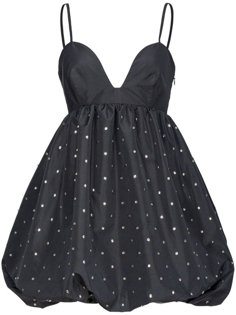 PINKO Crystal-Embellished Sweetheart Neck Dress