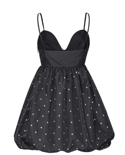 PINKO Crystal-Embellished Sweetheart Neck Dress